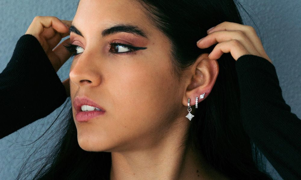 How To Style Charm Hoop Earrings for Winter I Everyday Outfit Ideas