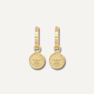 Charm earrings with star motif.