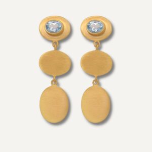 Gemstone earrings with blue topaz.