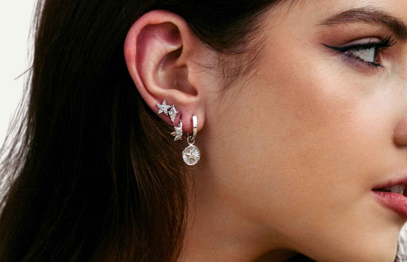 Earring charms and hoops.